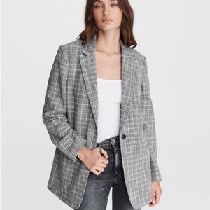 RAG & BONE plaid knit blazer